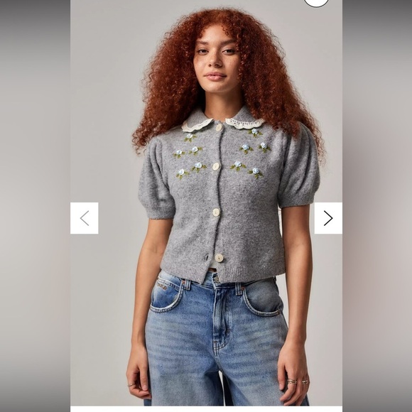 Kimchi Blue Sweaters - Kimchi Blue Lalisa Embroidered Cardigan